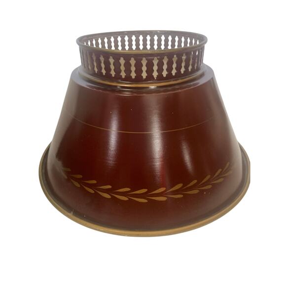 Vintage Toleware Torch Wall Light Red Gold Colonial Style French MCM 50s 60s - Picture 7 of 10